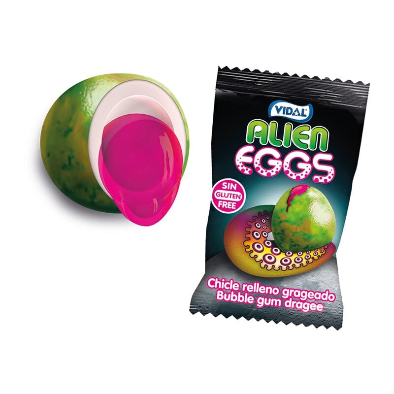 Chewing-gum Œufs Aliens (lot de 10)